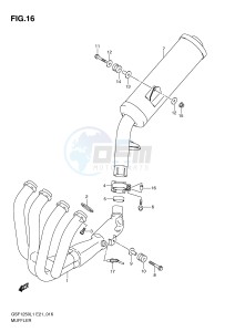 GSF1250 (E21) Bandit drawing MUFFLER