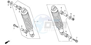 CB250 TWO FIFTY drawing REAR CUSHION