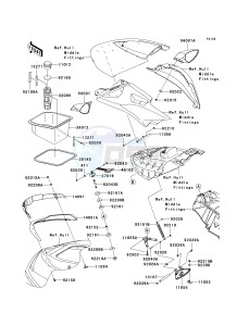 JT 1500 G [ULTRA LX] (G9F) G9F drawing HULL FRONT FITTINGS