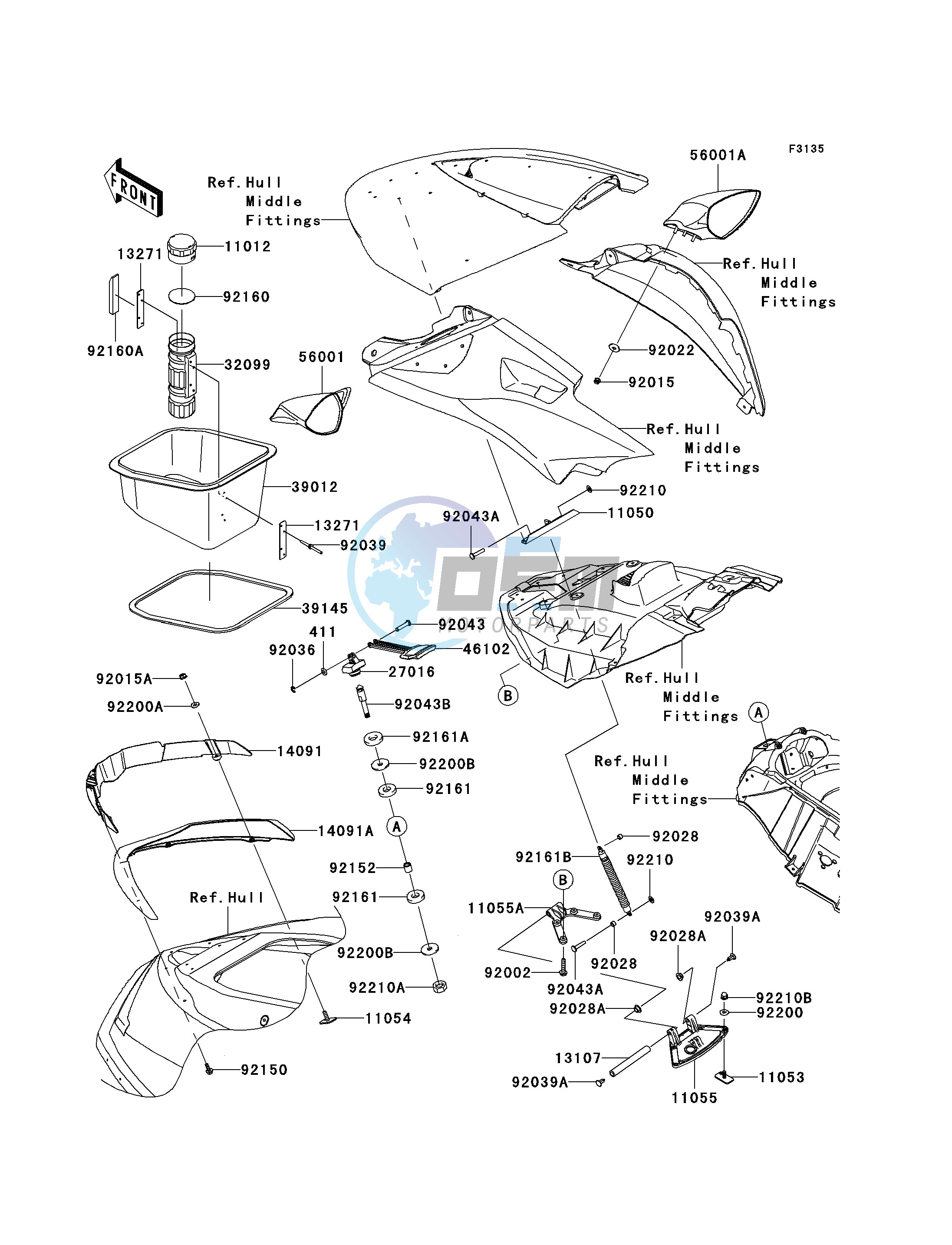 HULL FRONT FITTINGS