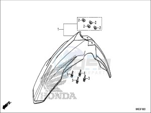 CRF450RXH Europe Direct - (ED) drawing FRONT FENDER