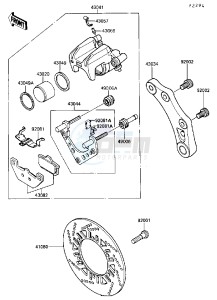 ZG 1000 A [CONCOURS] (A4-A6 A4 ONLY CAN) [CONCOURS] drawing REAR BRAKE