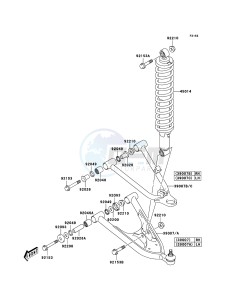 KFX400 KSF400A6F EU drawing Front Suspension