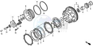 CB600F CB600S drawing CLUTCH