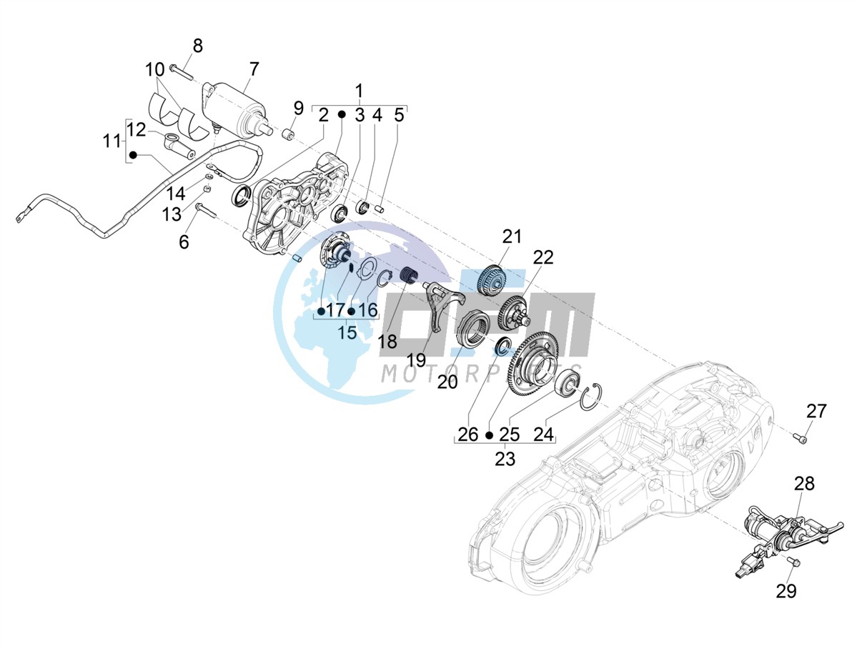 Reverse gear assy