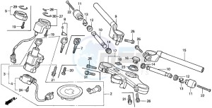 CBR600F drawing HANDLE PIPE/TOP BRIDGE