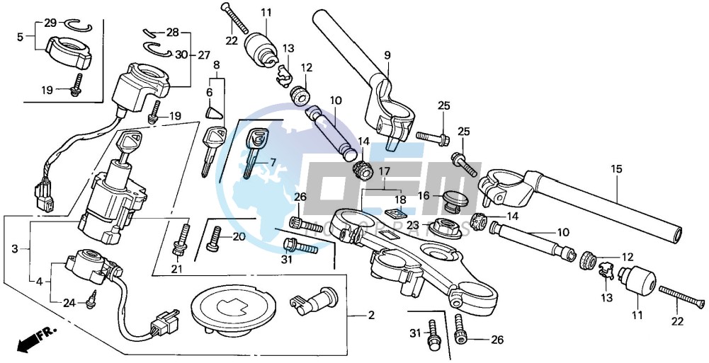 HANDLE PIPE/TOP BRIDGE