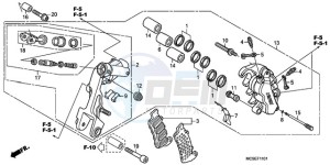 ST1300A9 CH / ABS MME - (CH / ABS MME) drawing L. FRONT BRAKE CALIPER