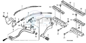 TRX500FE9 Australia - (U) drawing STEP/PEDAL