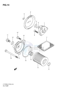 LT-F250 (E33) drawing OIL PUMP