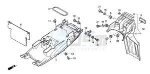 CBF500A drawing REAR FENDER