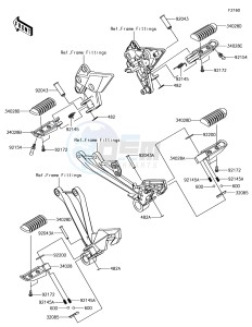 Z1000SX ZX1000WHF XX (EU ME A(FRICA) drawing Footrests