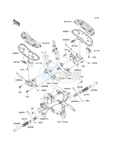 VN 900 D[VULCAN 900 CLASSIC LT] (6F-9F) D7F drawing FOOTRESTS