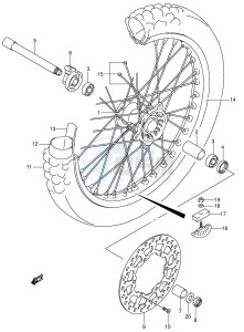 DR-Z400 (E1) drawing FRONT WHEEL