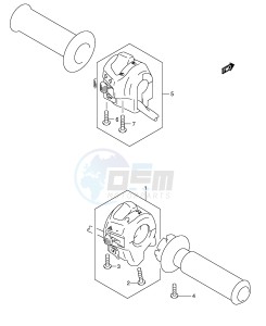 AN250 (E2) Burgman drawing HANDLE SWITCH (MODEL K3 K4 K5 K6 E38)