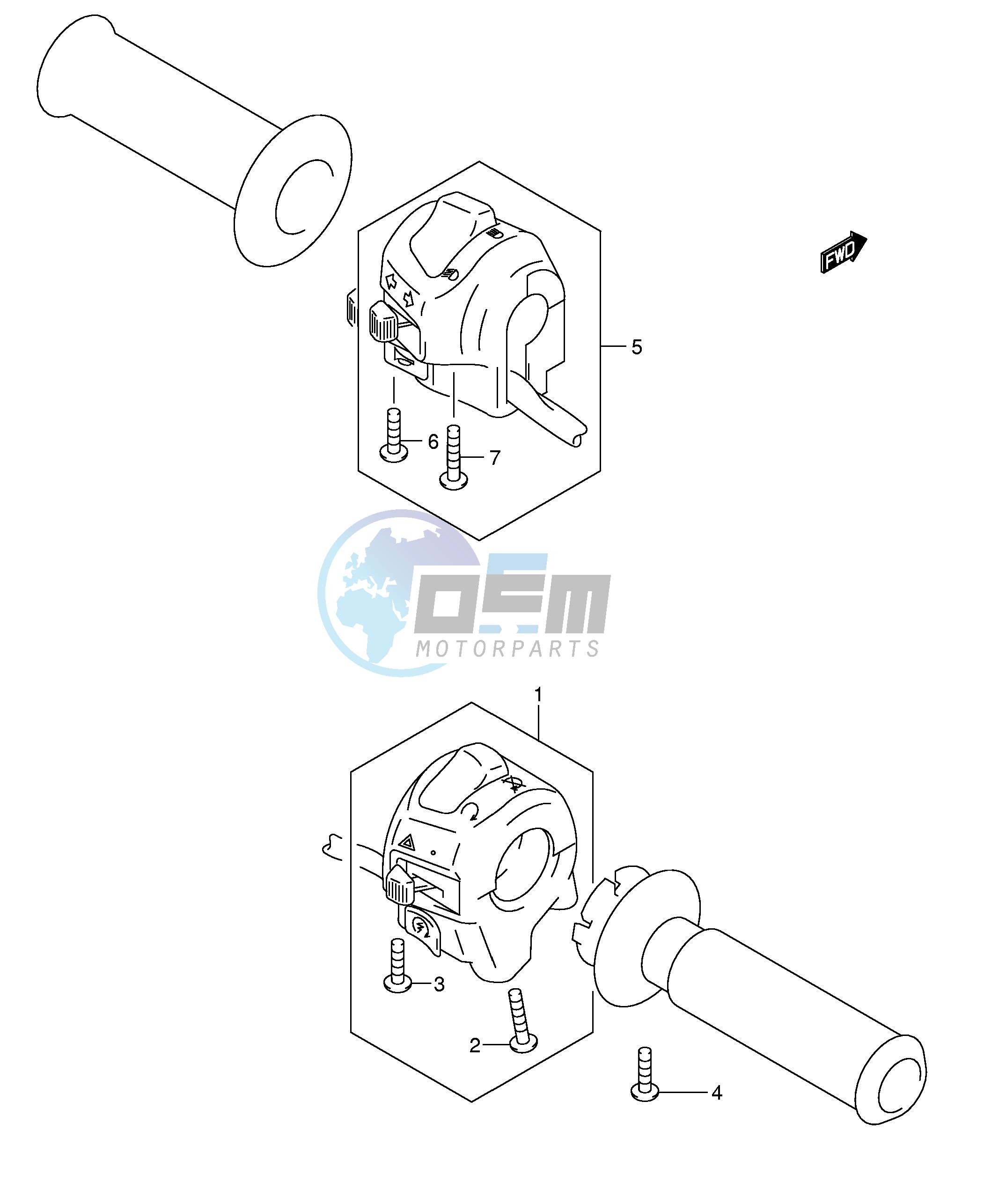 HANDLE SWITCH (MODEL K3 K4 K5 K6 E38)