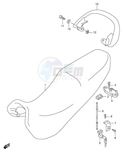 GSX600F (E2) Katana drawing SEAT (MODEL Y K1 K2)