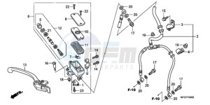 CB600F9 France - (F / CMF 25K) drawing FR. BRAKE MASTER CYLINDER (CB600F/F3)