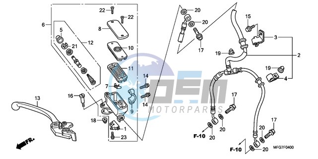 FR. BRAKE MASTER CYLINDER (CB600F/F3)