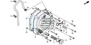 CH125 drawing RIGHT CRANKCASE COVER