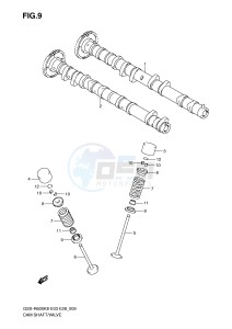 GSX-R600 (E3-E28) drawing CAM SHAFT - VALVE