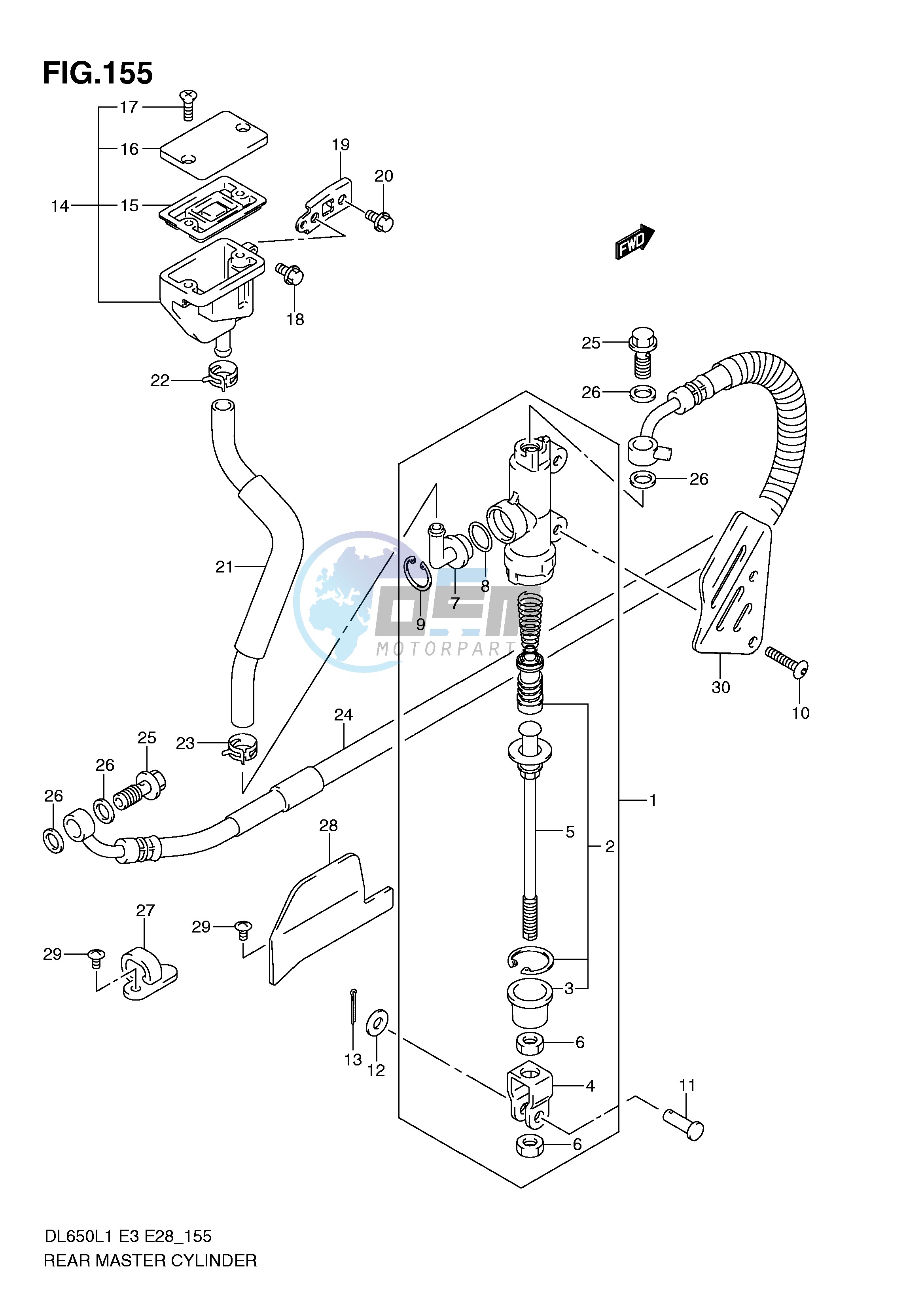 REAR MASTER CYLINDER (DL650L1 E28)