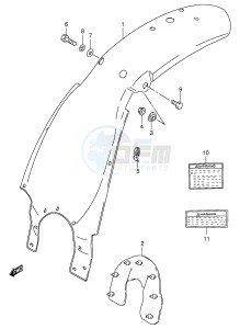 DS80 (E3-E28) drawing REAR FENDER (MODEL Y)