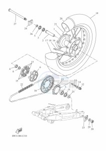 XTZ690D TENERE 700 WORLD RAID (BAG1) drawing REAR WHEEL