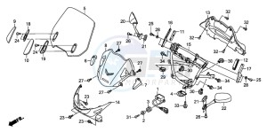 NT700VA drawing UPPER COWL (NT700V6,7/NT700VA6,7)