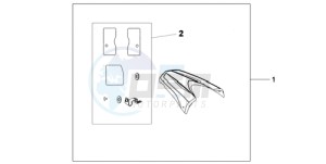 CB600F9 Europe Direct - (ED) drawing REAR SEAT COWL NH-A84P