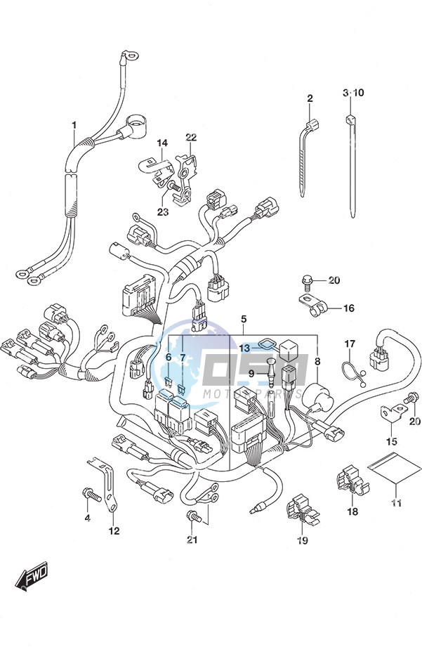 Harness Tiller Handle w/Power Tilt