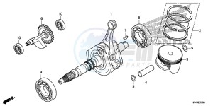 TRX500FE2E TRX500FE2 Europe Direct - (ED) drawing CRANK SHAFT/ PI STON