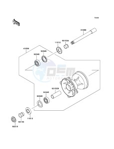 KX125 KX125-M3 EU drawing Front Hub