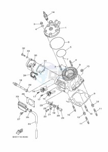 YZ125 (B4XJ) drawing CYLINDER HEAD