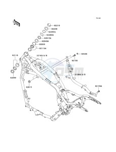 VN 1600 B [VULCAN 1600 MEAN STREAK] (B6F-B8FA) B8FA drawing FRAME