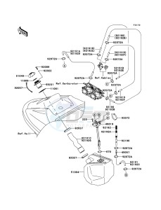 JET SKI 800 SX-R JS800A6F FR drawing Fuel Tank