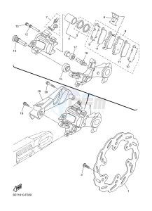 WR250R (32DR) drawing REAR BRAKE CALIPER