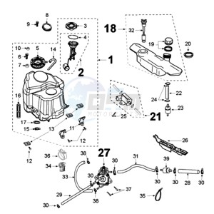 JETFORCE 50 R DARK SIDE U drawing TANK AND FUEL PUMP