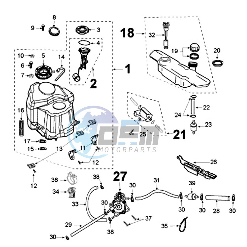 TANK AND FUEL PUMP