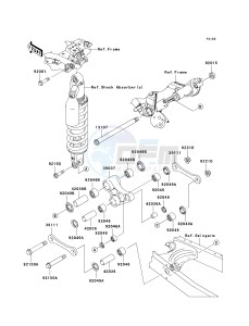 KLX 250 T [KLX250S] (T8F) T9F drawing REAR SUSPENSION