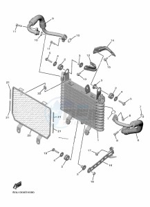 YZF1000D YZF-R1M (B4S1) drawing OIL COOLER