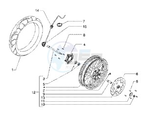 Beverly 200 (USA) USA drawing Front wheel