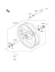 ZR 1000 A [Z1000] (A1-A3) A3 drawing FRONT WHEEL