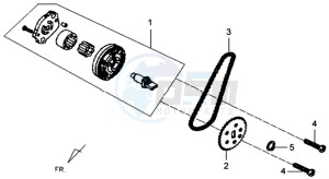 JOYRIDE 125 EVO L6 drawing OIL PUMP / V-BELT OIL PUMP