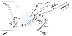 CRM50R drawing PEDAL/KICK STARTER ARM