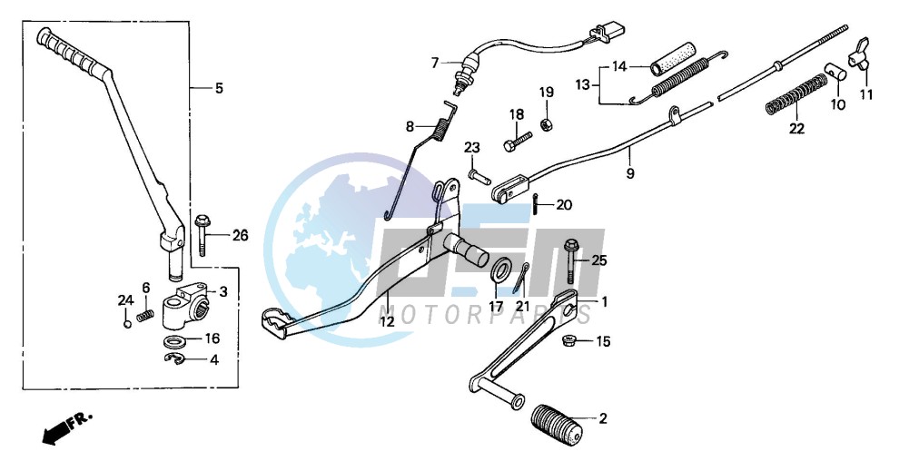 PEDAL/KICK STARTER ARM