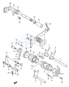 TS200R (E28) drawing GEAR SHIFTING