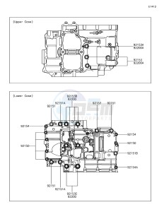 NINJA 650 EX650KJF XX (EU ME A(FRICA) drawing Crankcase Bolt Pattern