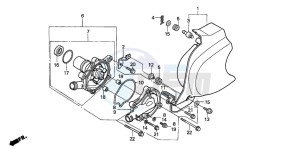 VT600CD drawing WATER PUMP