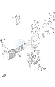 DF 9.9B drawing Rectifier/Ignition Coil Remote Control